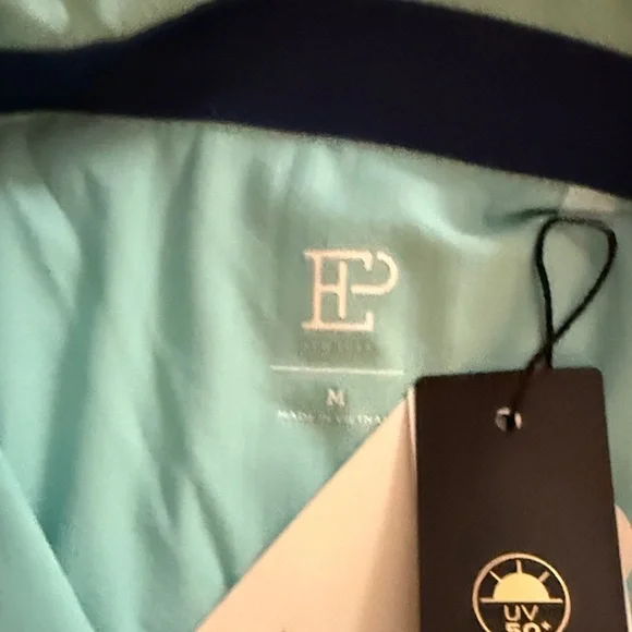 EP New York Women's Aqua Sleeveless Polo and Vibrant Skirt Set - Picture 5 of 6